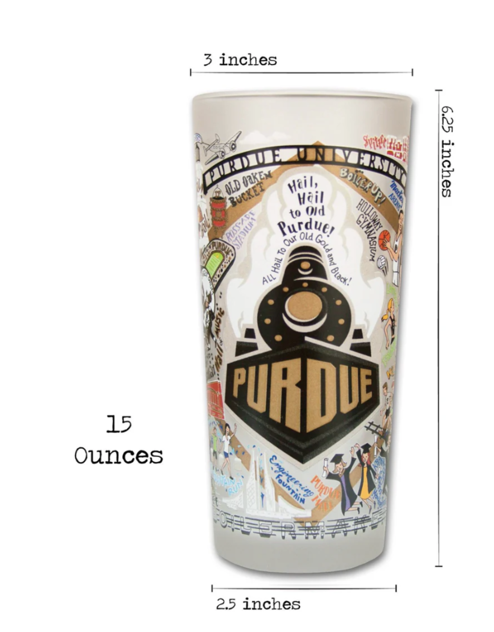 Catstudio Purdue Drinking Glass Set of 2