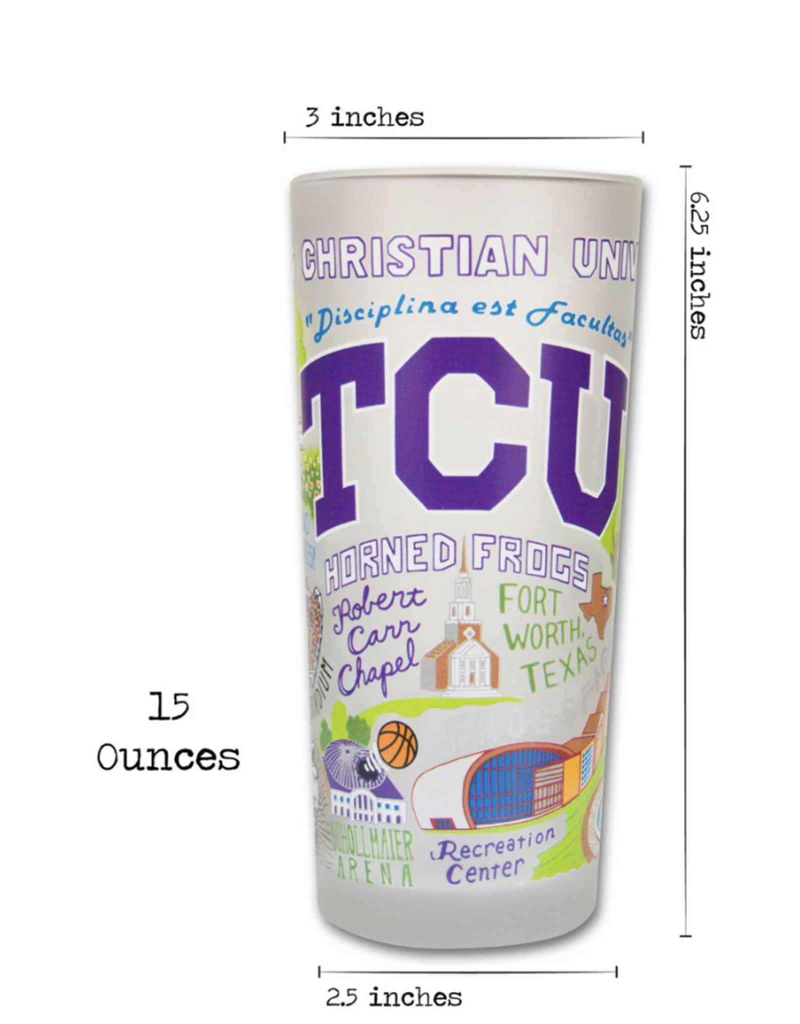 Catstudio TCU Drinking  Glass Set of 2
