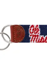 Smather's & Branson Key Fob Ole Miss Navy