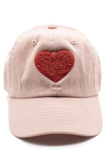 Red Heart Pink Baseball Hat 1-4Y