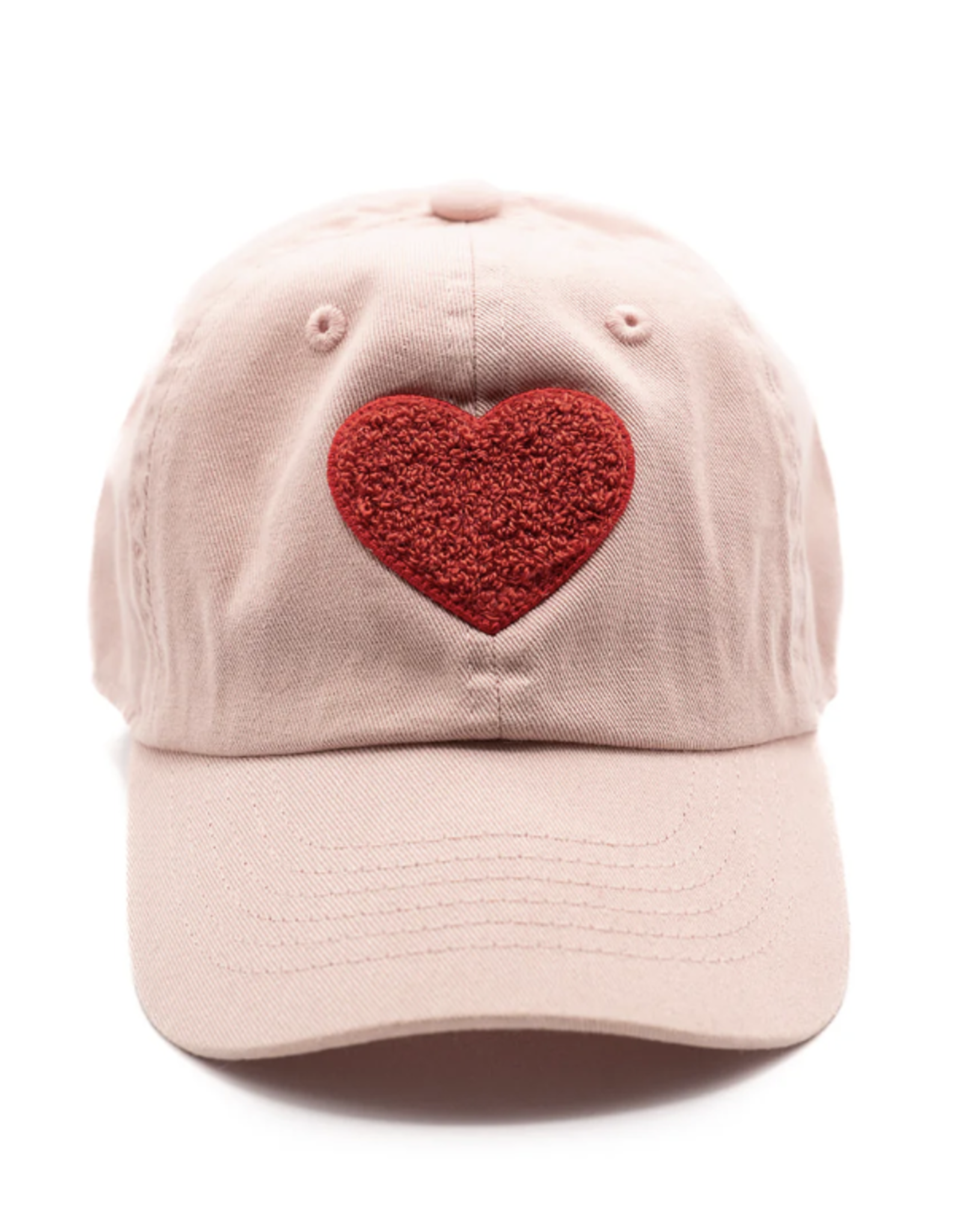 Red Heart Pink Baseball Hat 1-4Y