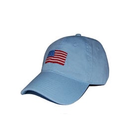 Smather's & Branson Hat American Flag Sky Blue