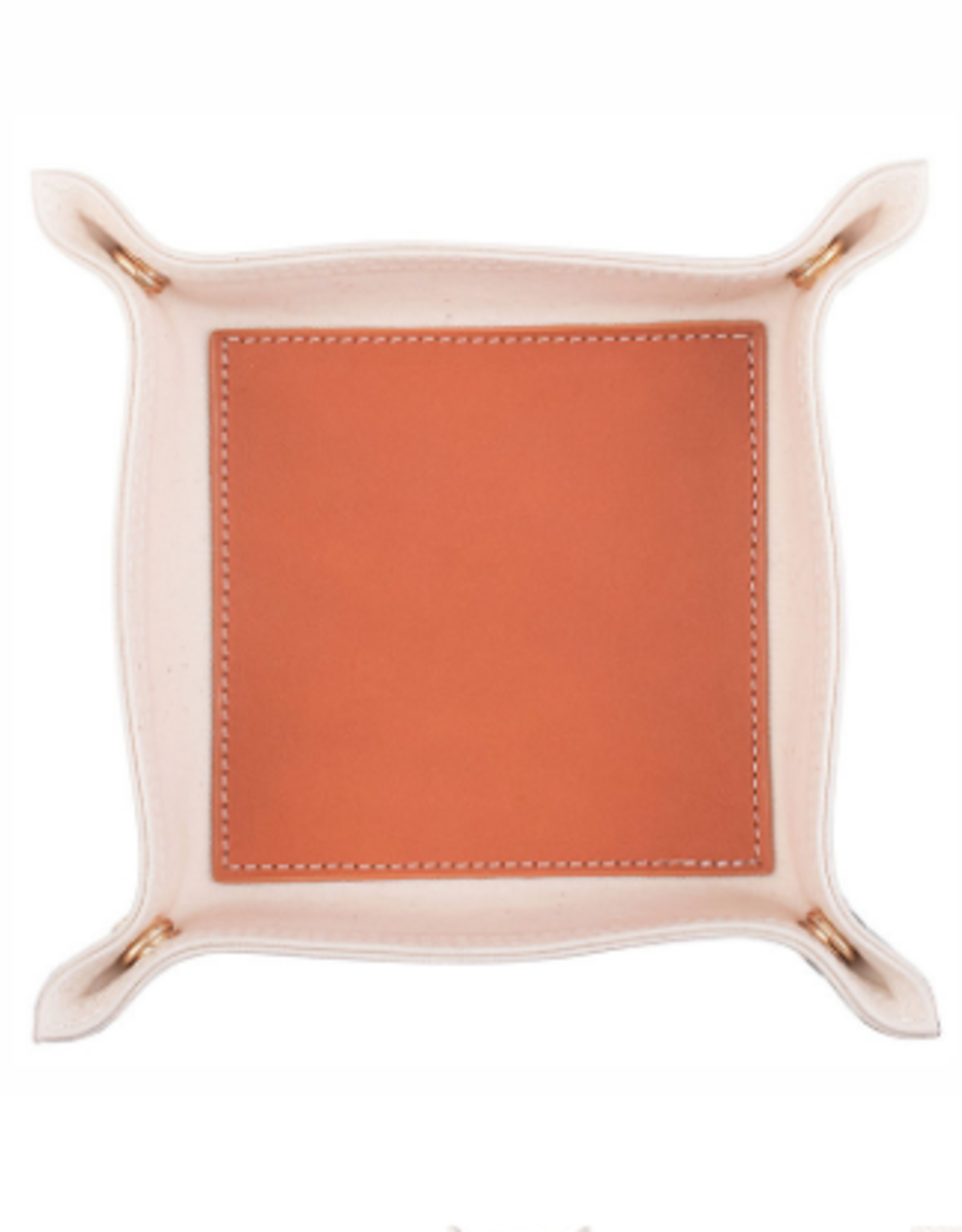 Boulevard Andy Canvas & Leather Valet Tray- Tan