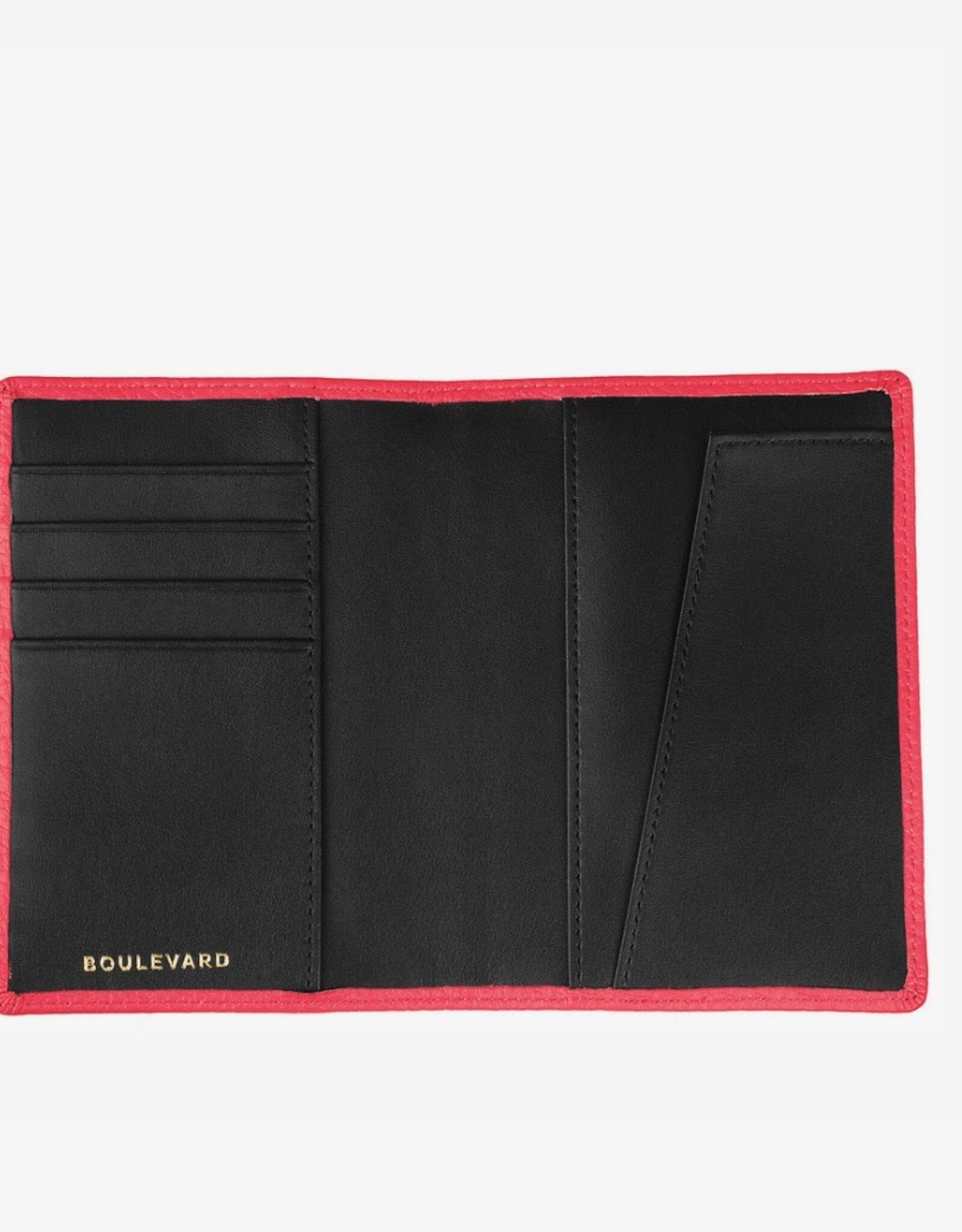 Boulevard Tommy Leather Passport Case Strawberry