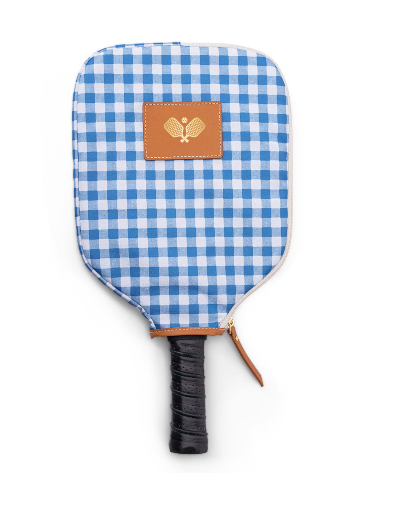 Boulevard Peter Gingham Sky Pickleball Cover w/Pickleball Logo