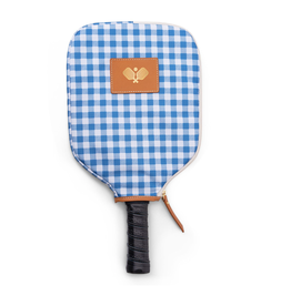 Boulevard Peter Gingham Sky Pickleball Cover w/Pickleball Logo