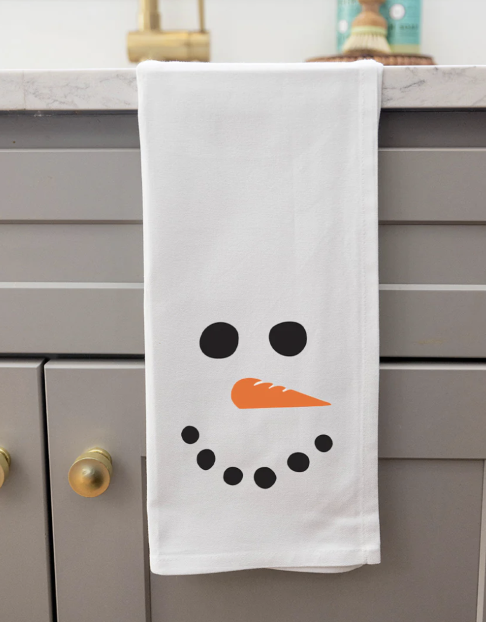 Rustic Marlin Snow Face Tea Towel