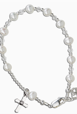 Cherished Moments Sterling Cross First Communion Rosary Bracelet