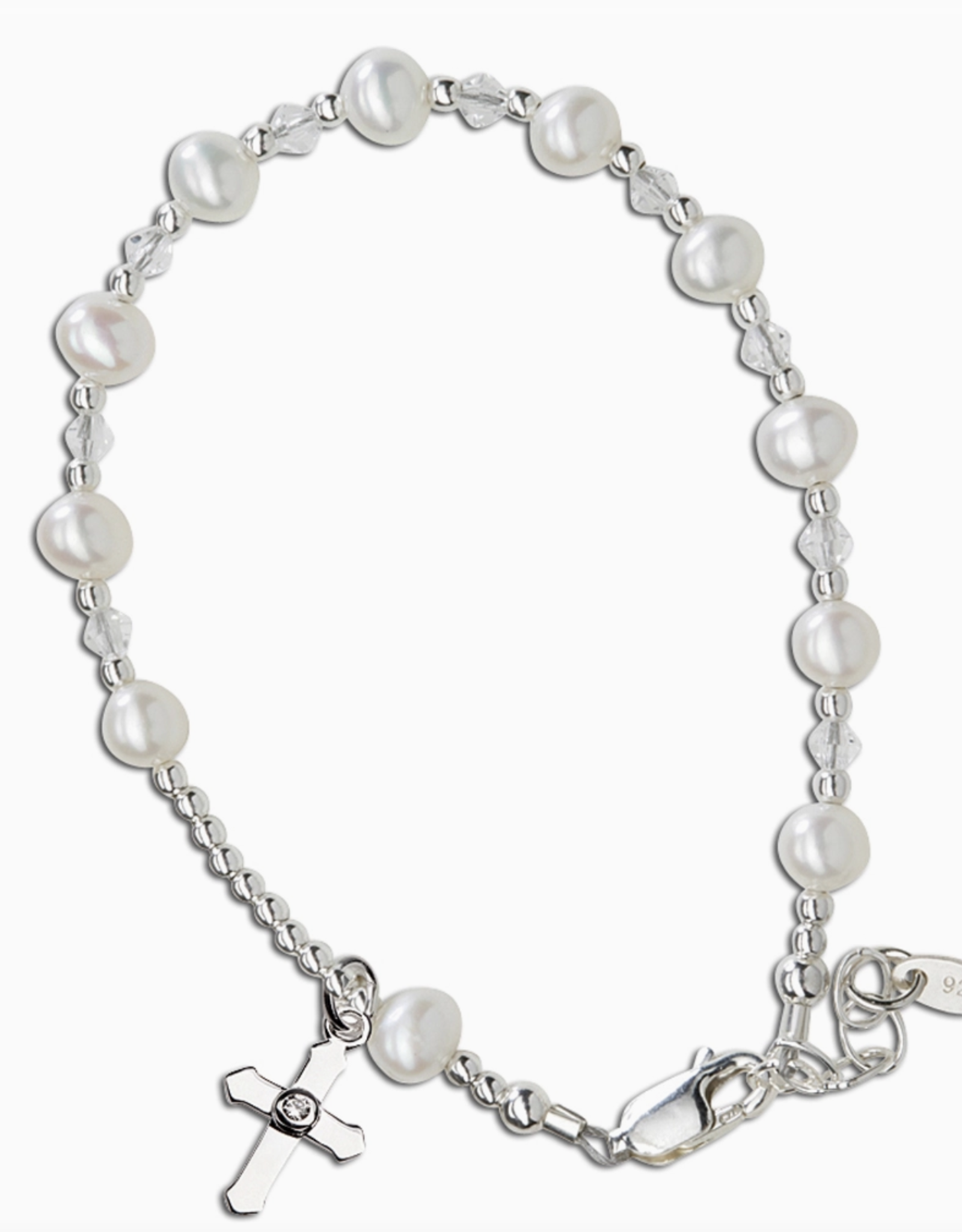 Cherished Moments Sterling Cross Rosary Bracelet