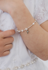 Cherished Moments Sterling Cross First Communion Rosary Bracelet
