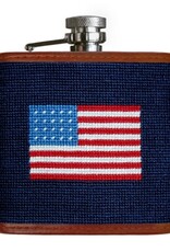Smather's & Branson Flask American Flag Navy