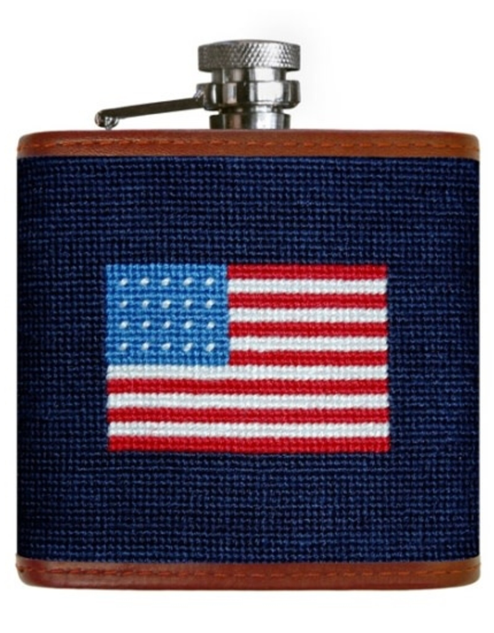 Smather's & Branson Flask American Flag Navy