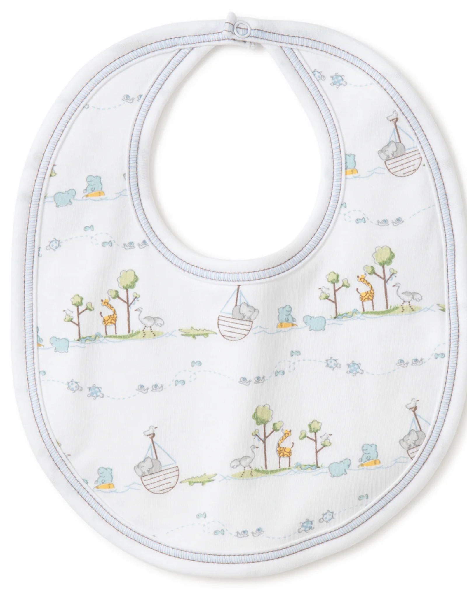 Kissy Kissy Noah's Print Bib Blue