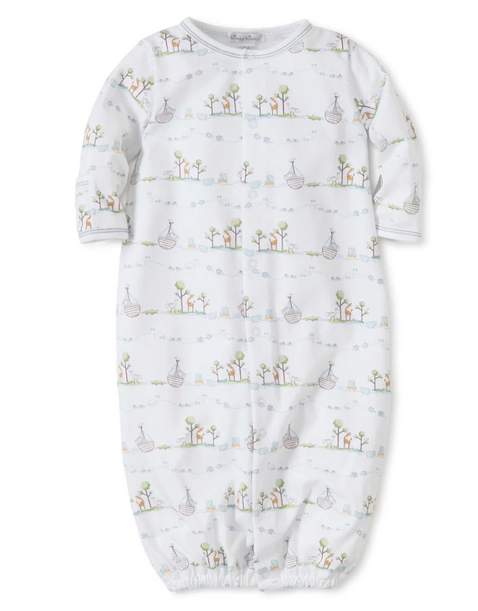 Kissy Kissy Convertible Gown Noah's Print Blue