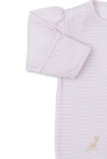 Kissy Kissy Footie Hand Emb Jungle Mates Pink Stripes