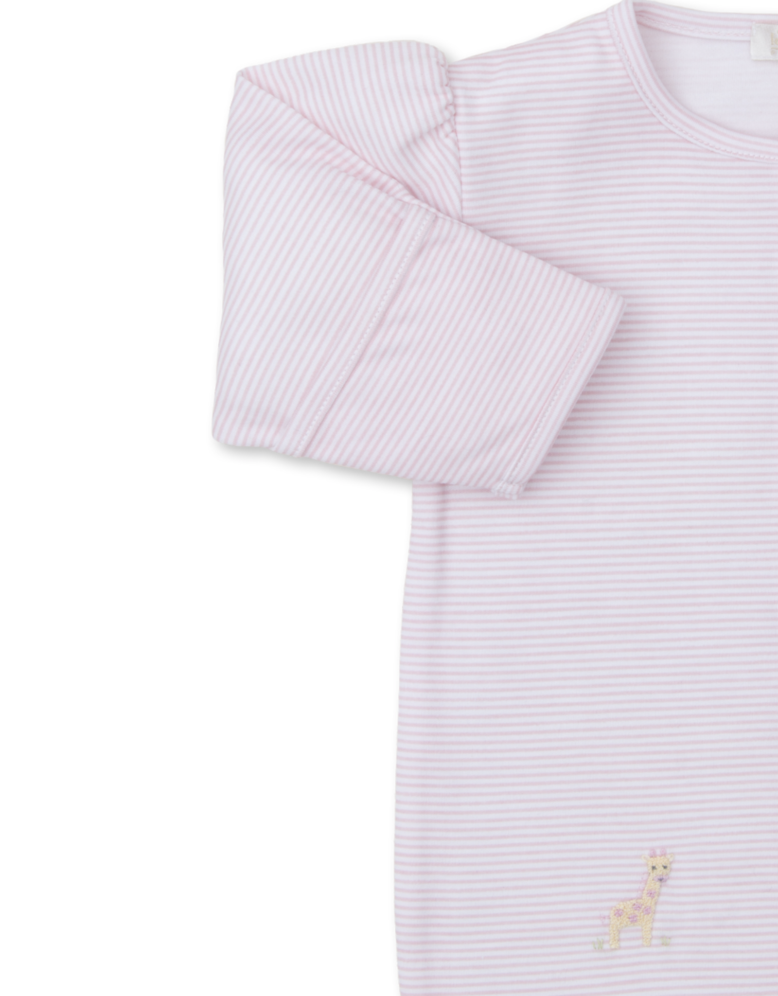 Kissy Kissy Footie Hand Emb Jungle Mates Pink Stripes