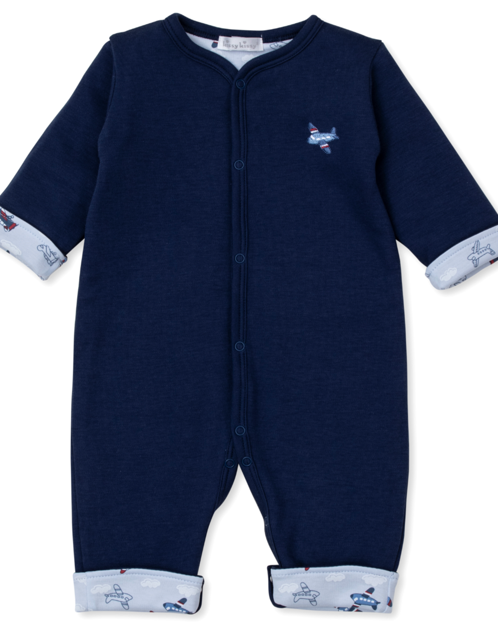 Kissy Kissy Playsuit Reversible Sky-High Planes