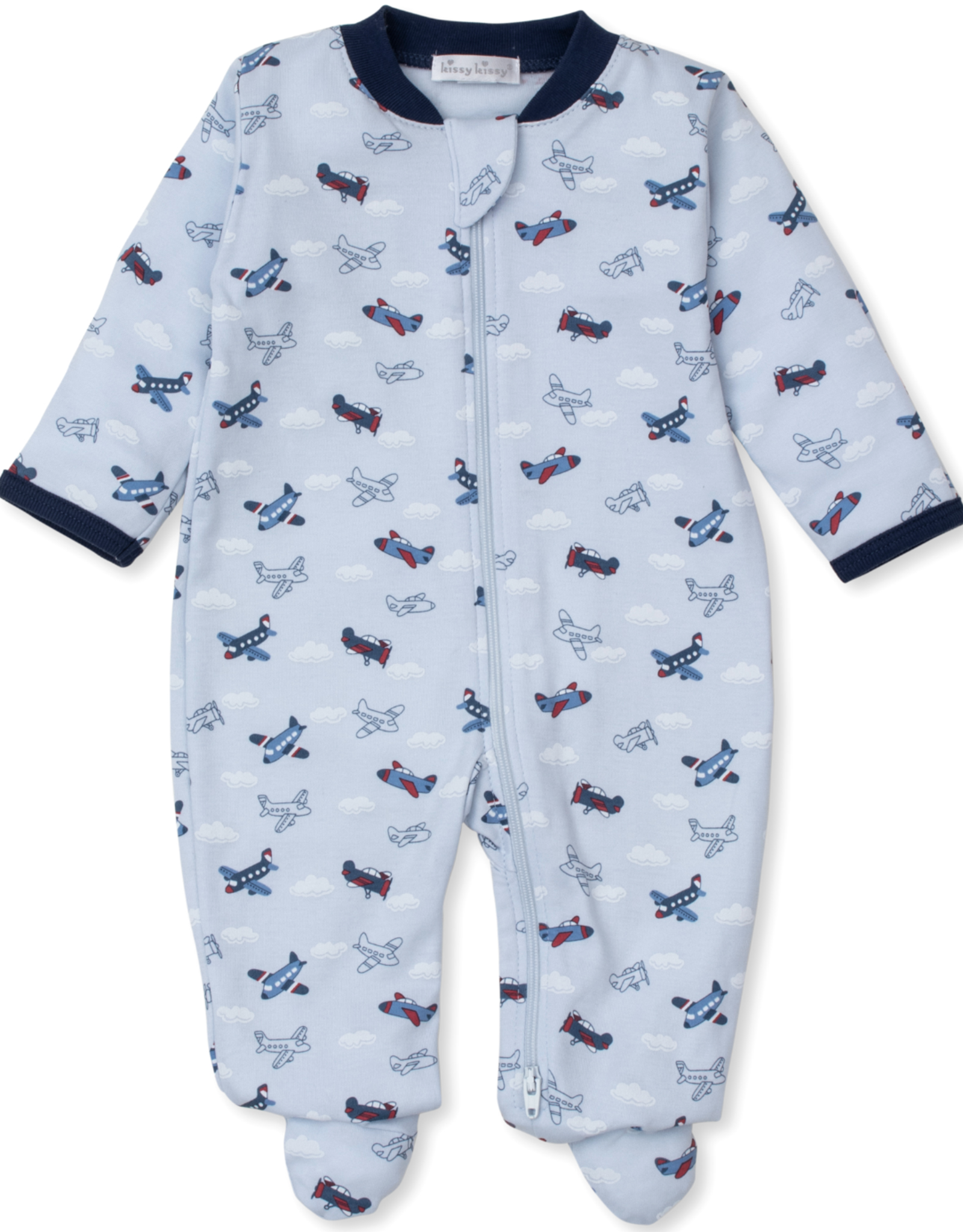 Kissy Kissy Footie w/zip Sky-High Planes