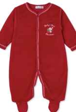 Kissy Kissy Velour Footie First Christmas