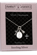 Cherished Moments First Communion Miraculous Medal Necklace Silver
