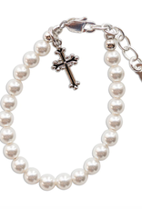 Cherished Moments Olivia Silver Cross Bracelet Small 0-12m