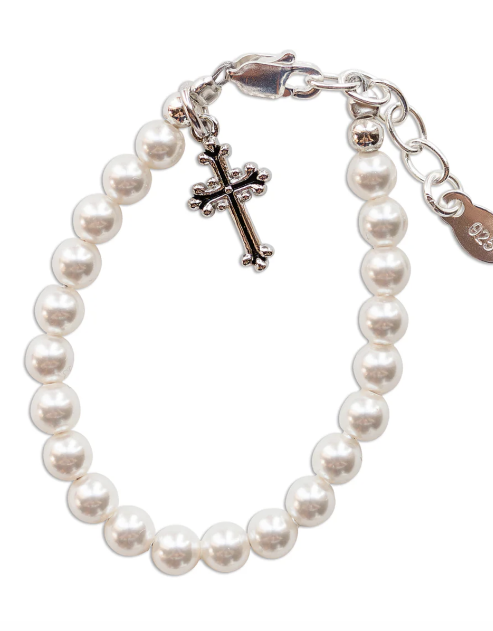 Cherished Moments Olivia Silver Cross Bracelet Small 0-12m