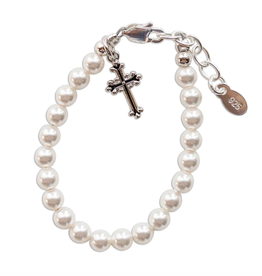 Cherished Moments Olivia Silver Cross Bracelet Small 0-12m