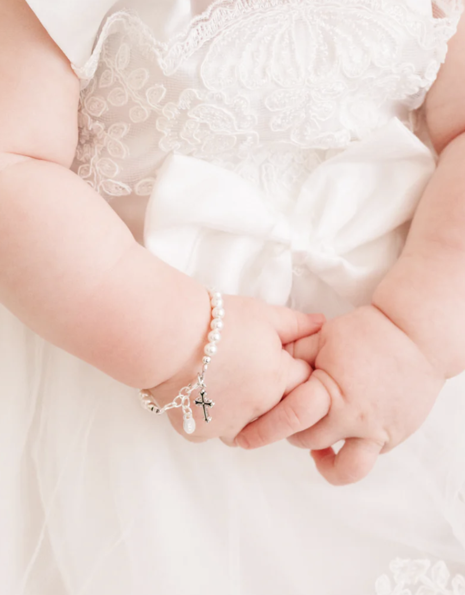 Cherished Moments Olivia Silver Cross Bracelet Small 0-12m