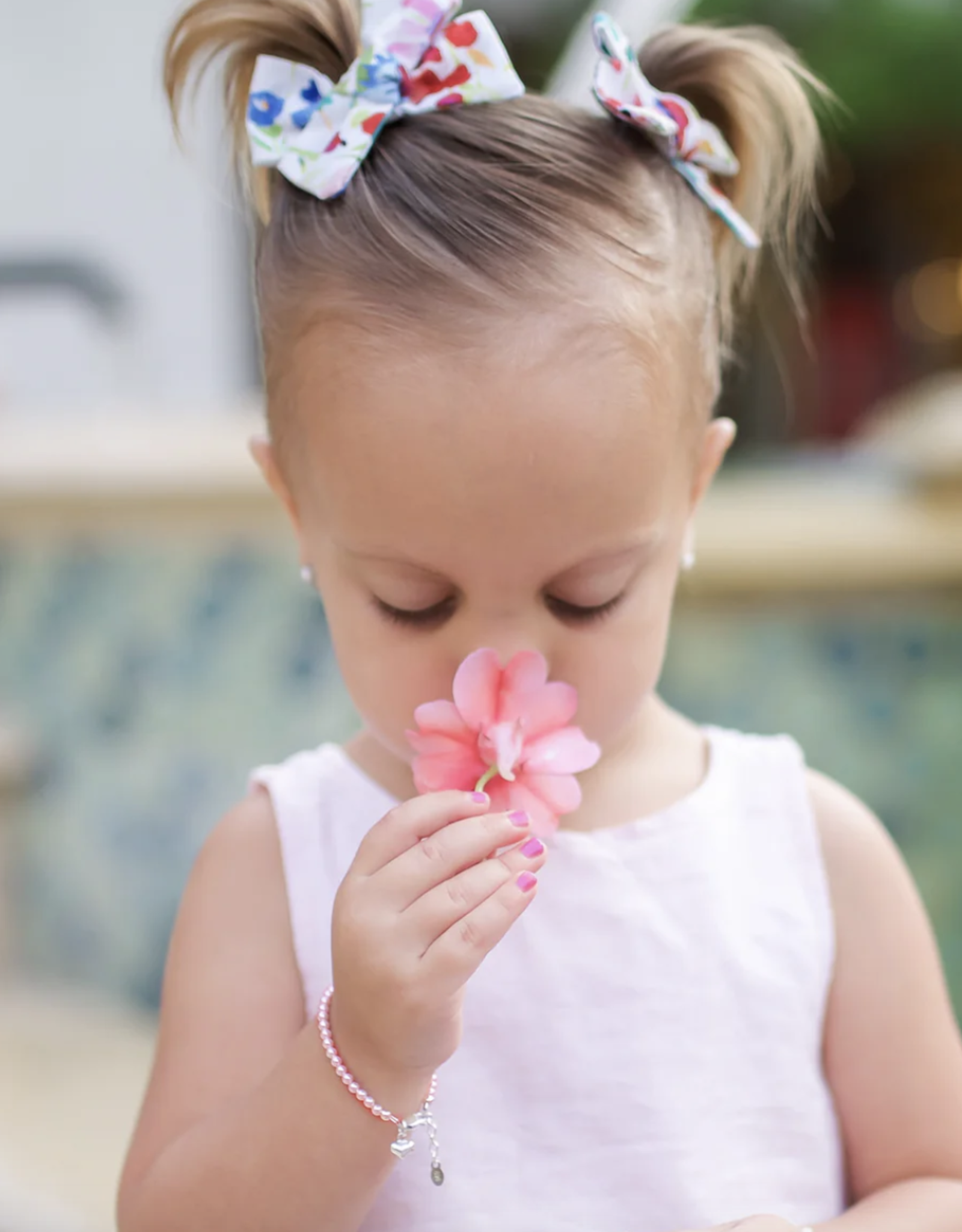 Cherished Moments Serenity 2 Pink Pearl Sterling Bracelet 1-5yr