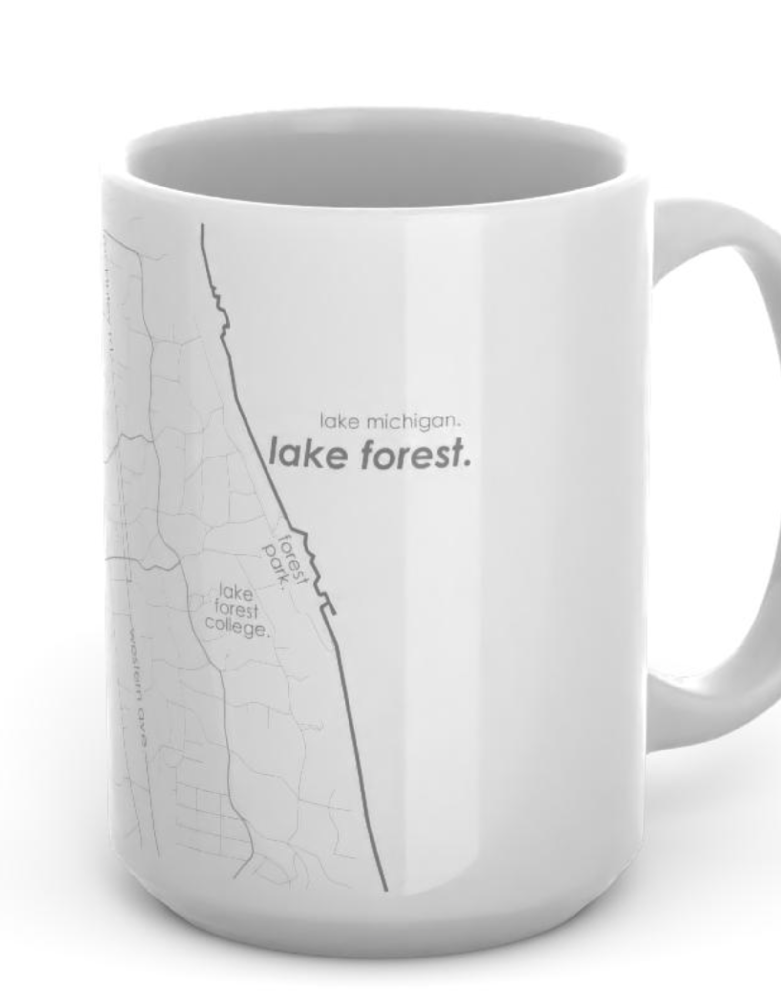 Well Told Lake Forest Map Ceramic Mug