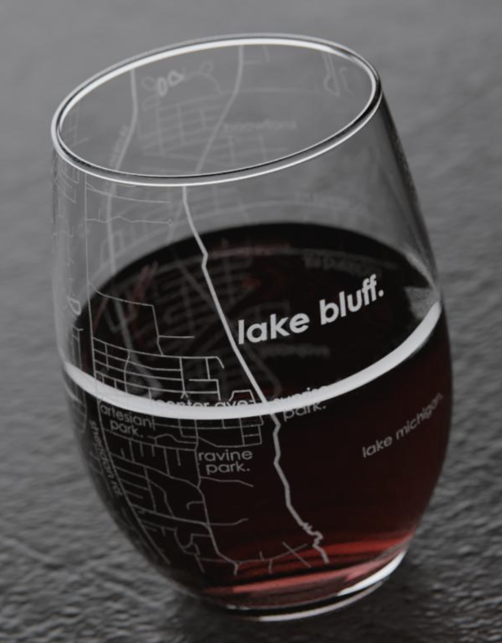 Well Told Stemless Wine Glass Lake Bluff