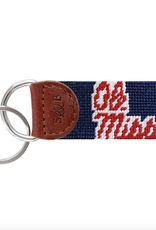 Smather's & Branson Key Fob Ole Miss Navy