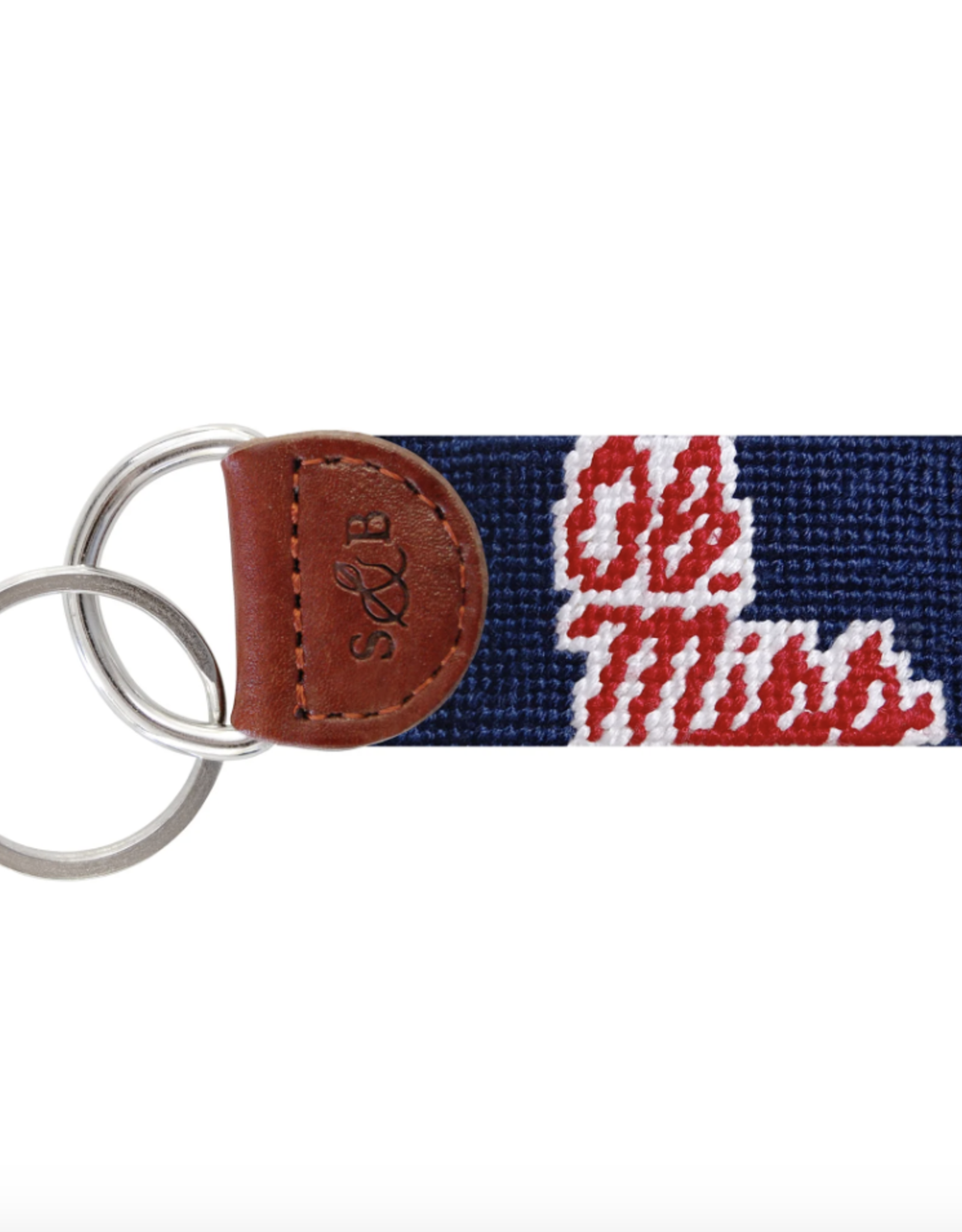 Smather's & Branson Key Fob Ole Miss Navy
