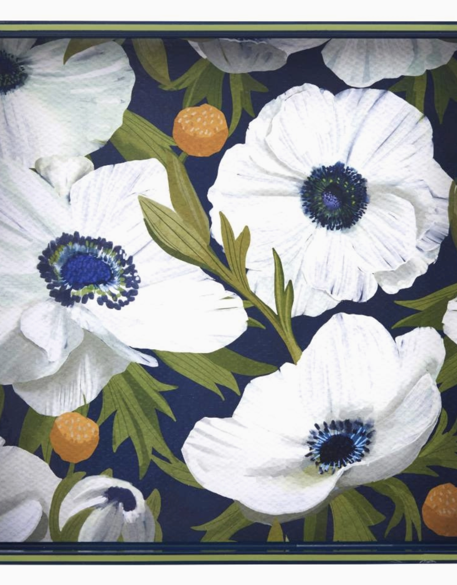 Rockflowerpaper Anemone Poppy 15 Inch Square Tray