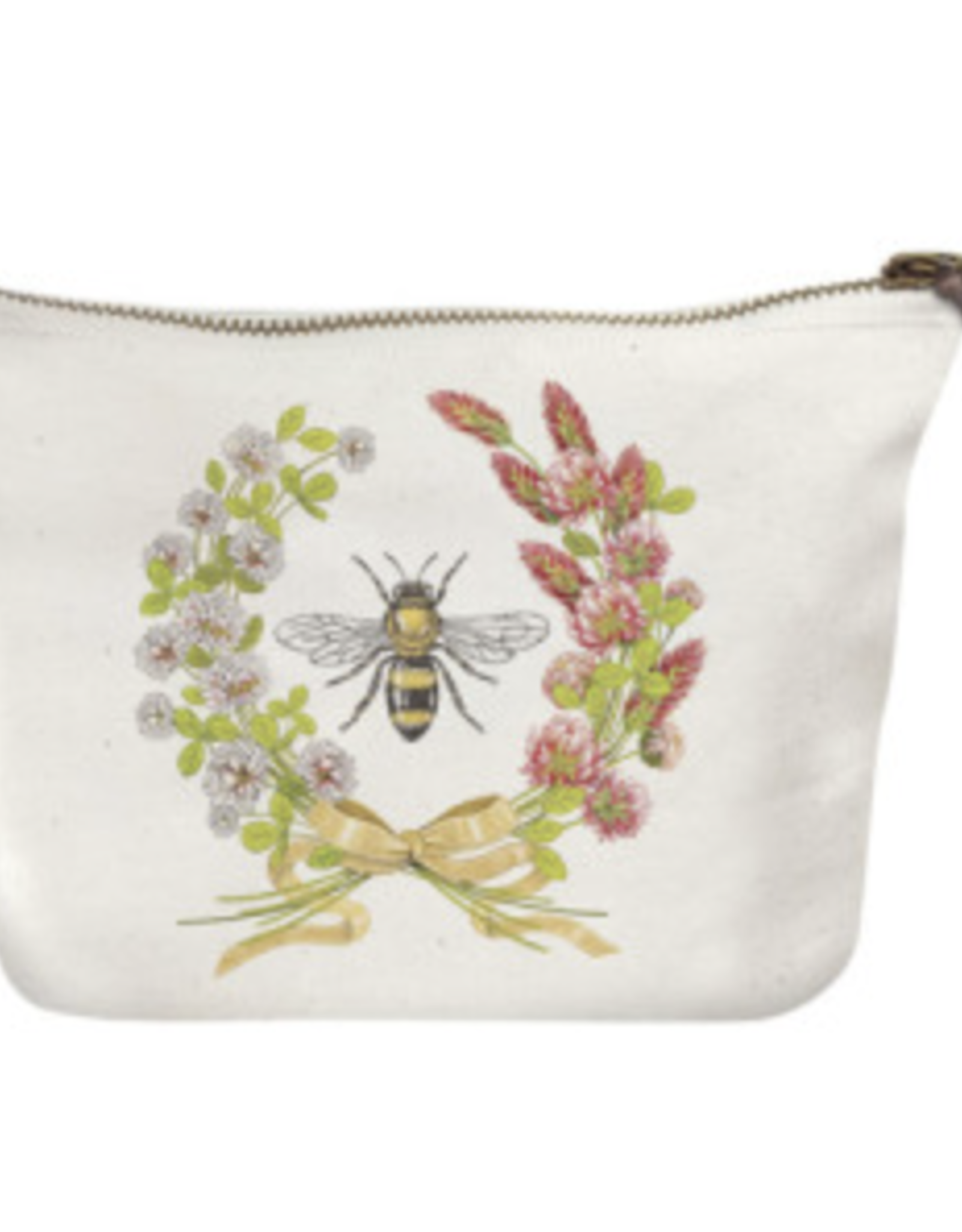 Mary Lake Thompson Bee Clover Wreath Canvas Pouch
