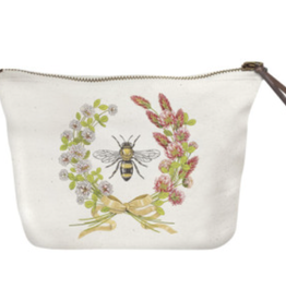 Mary Lake Thompson Bee Clover Wreath Canvas Pouch
