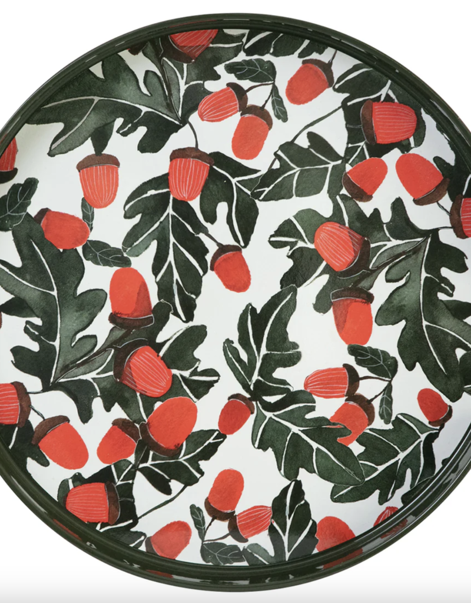Rockflowerpaper Tray Red Acorns