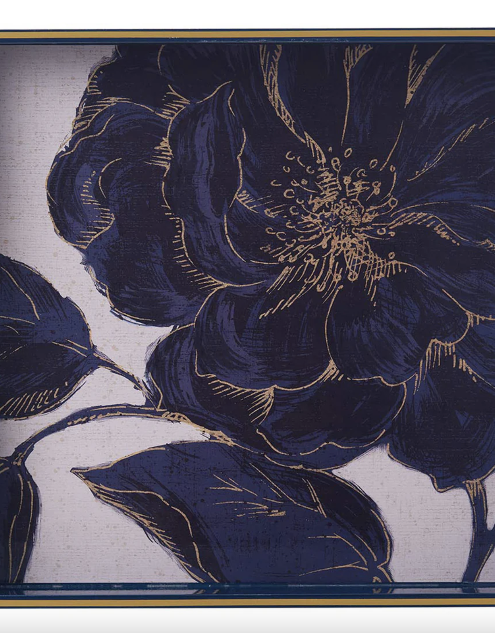 Rockflowerpaper Tray Indigo Garden 15 square"