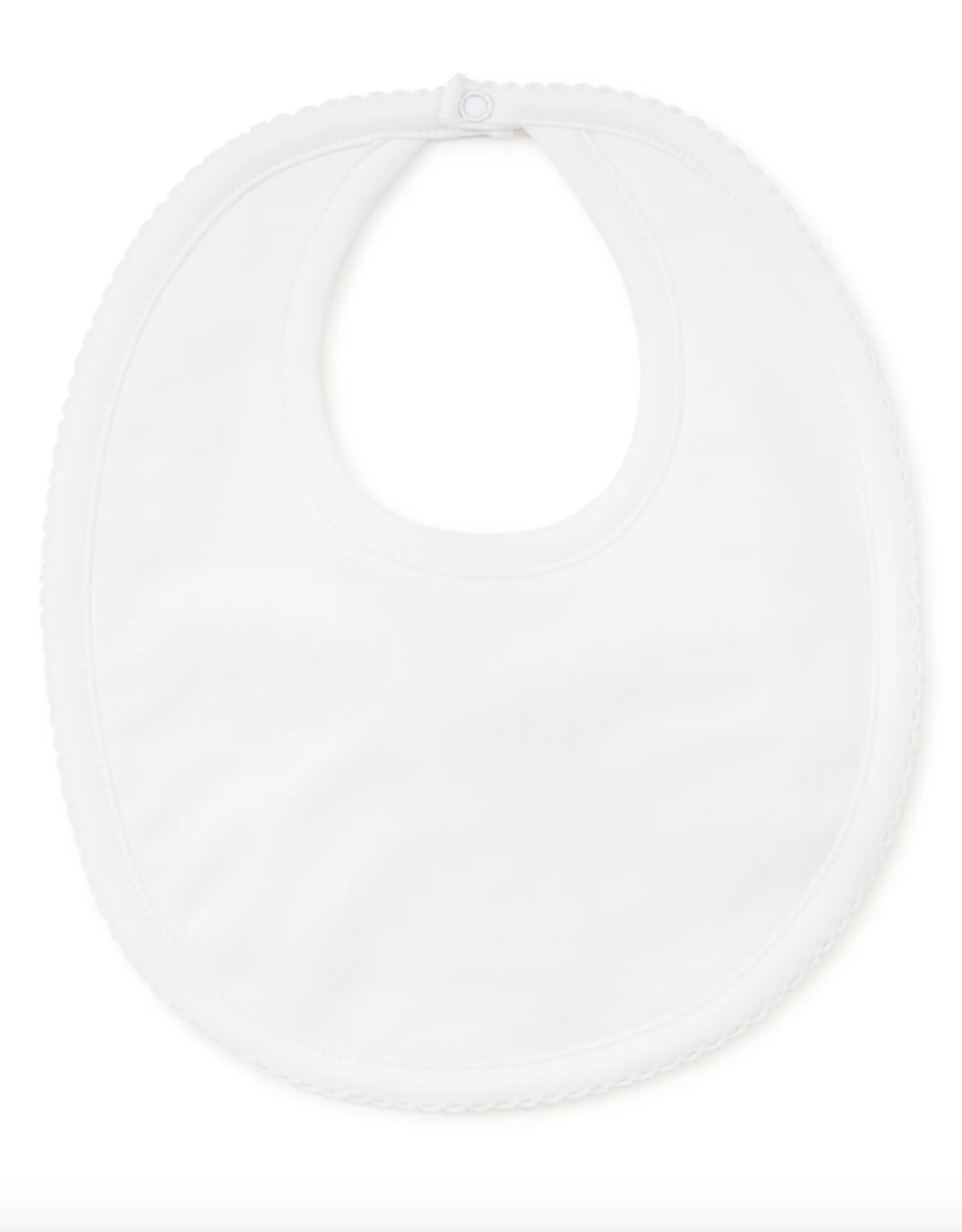 Kissy Kissy Basic Bib White/White Stitching