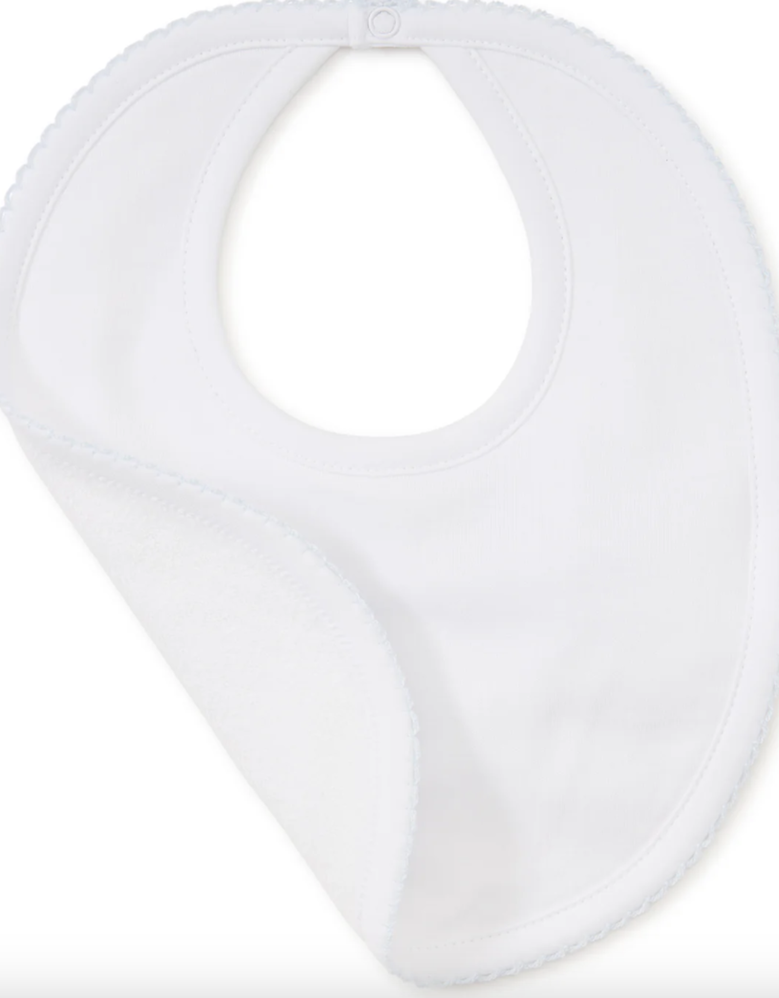 Kissy Kissy Basic Bib White/Blue Stitching