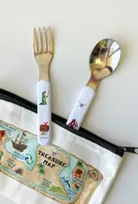 Dishique Pirate Themed Kids Fork & Spoon Utensil Set