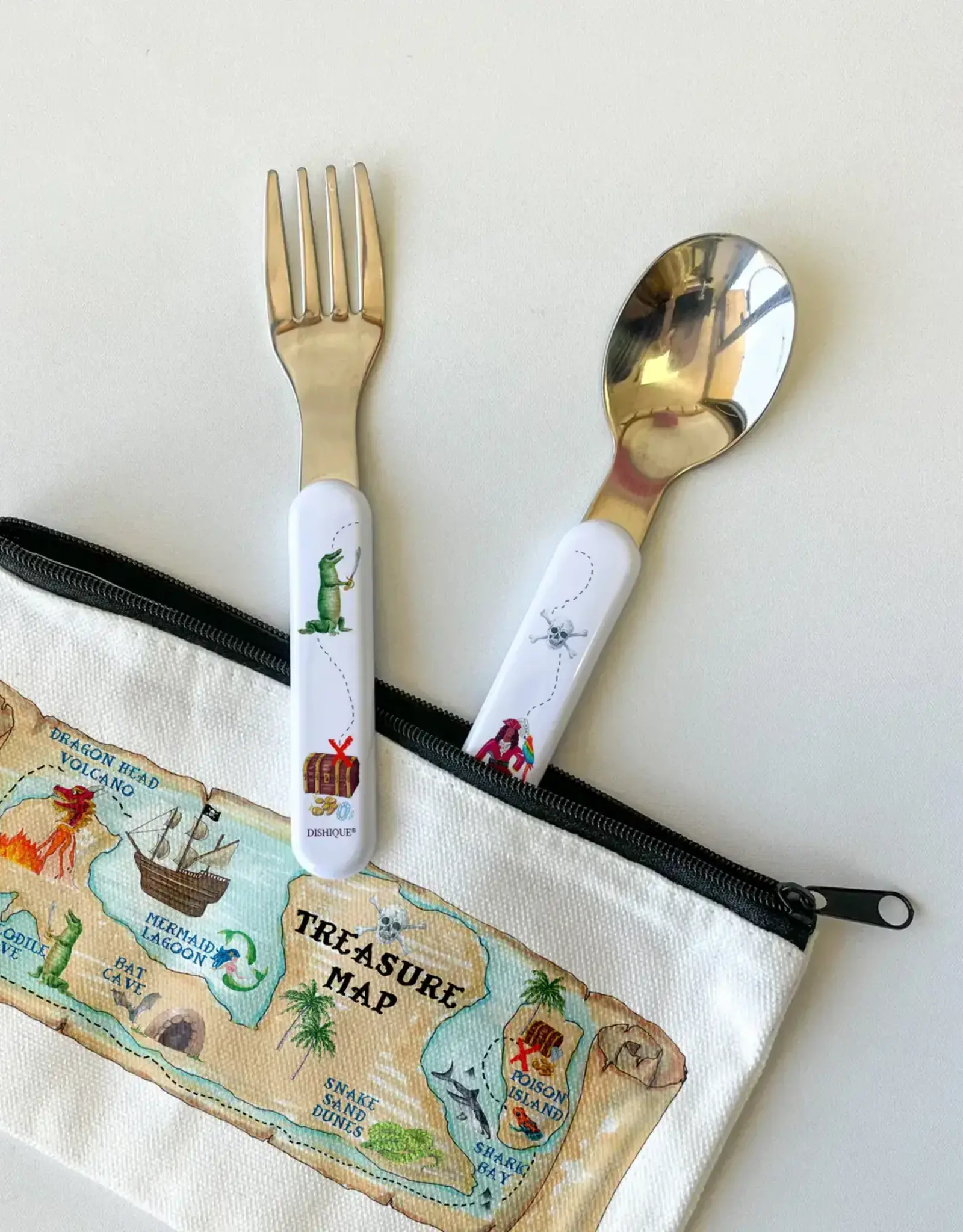 Dishique Pirate Themed Kids Fork & Spoon Utensil Set
