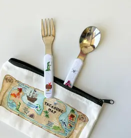 Dishique Pirate Themed Kids Fork & Spoon Utensil Set