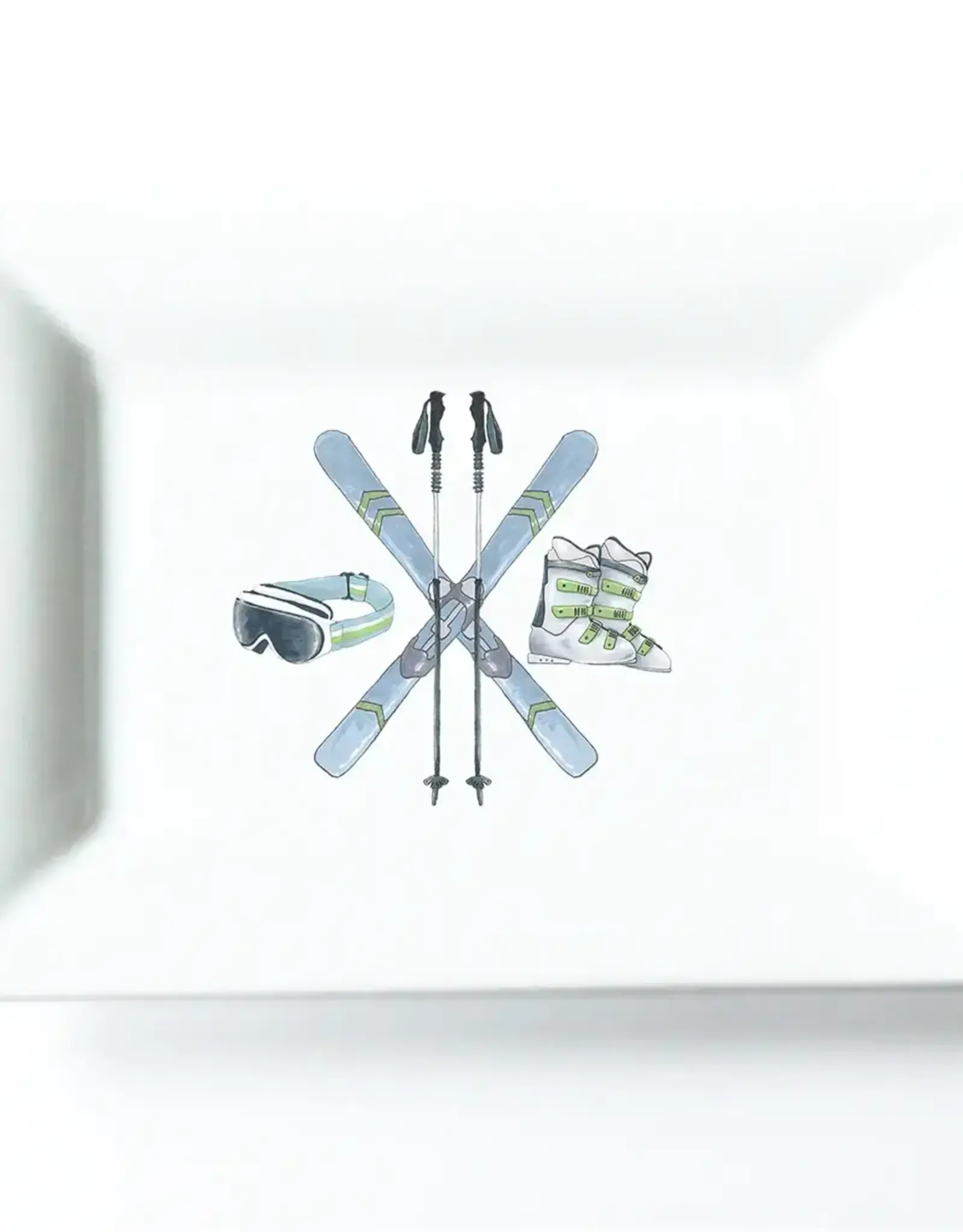 Skiing Crest Mini Dish