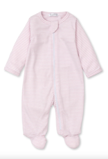 Kissy Kissy Zip Footie Pink Stripe