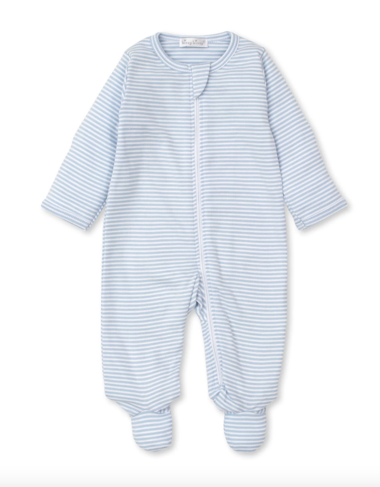 Kissy Kissy Footie Blue Stripe Zip