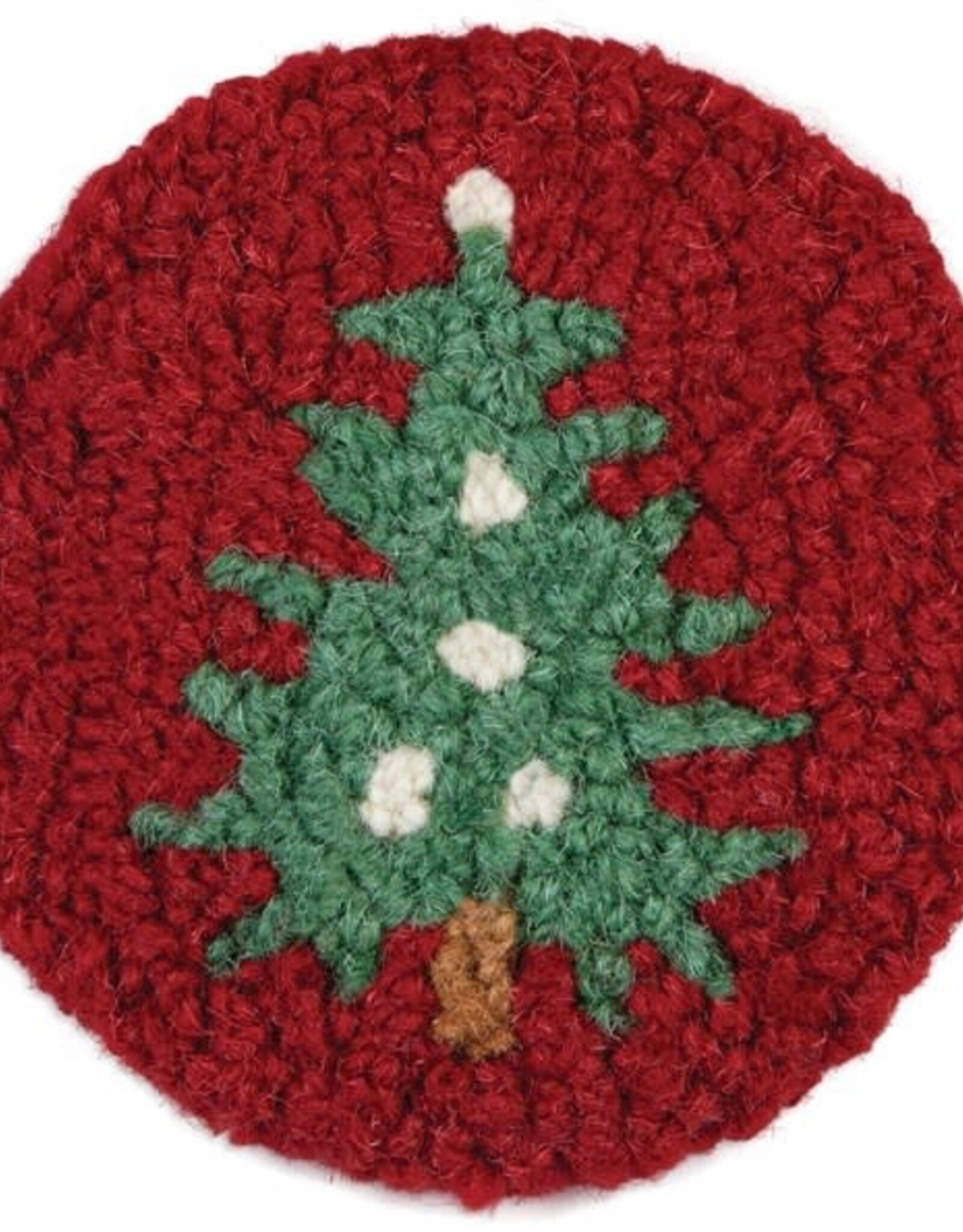 Chandler Four Corners Tree on Red Coaster Set/4