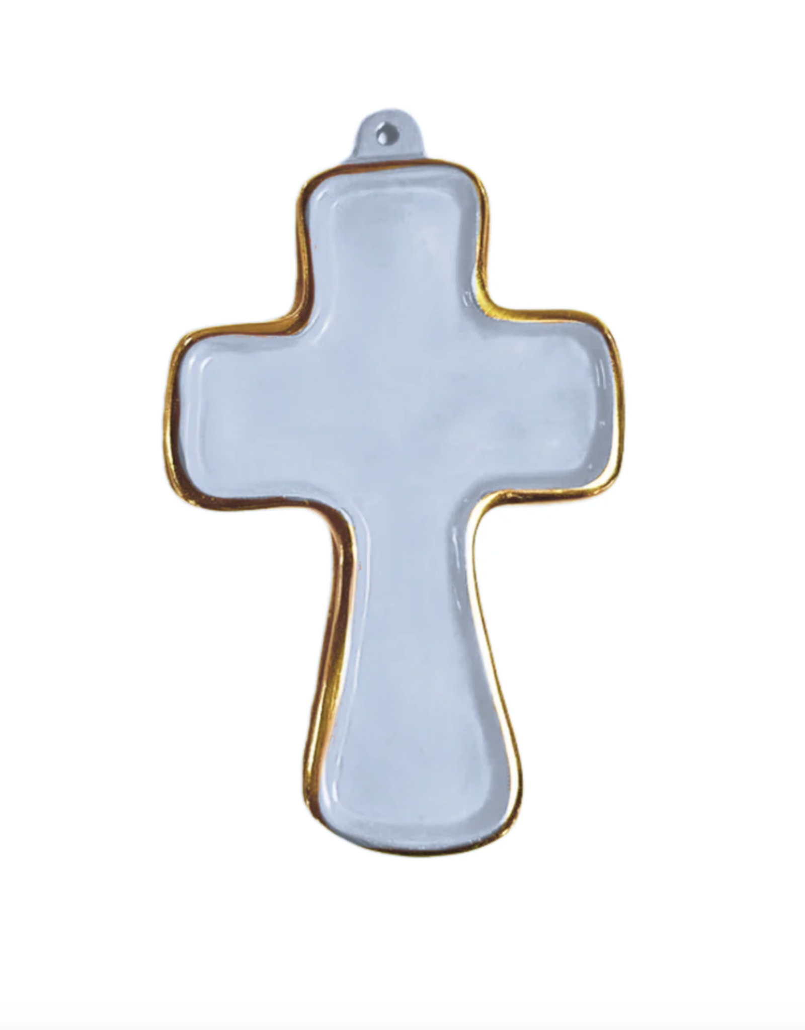Beatriz Ball Athens Cross Ornament- Periwinkle