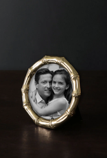 Beatriz Ball Sierra Modern Bamboo 5x5 Round Frame Gold