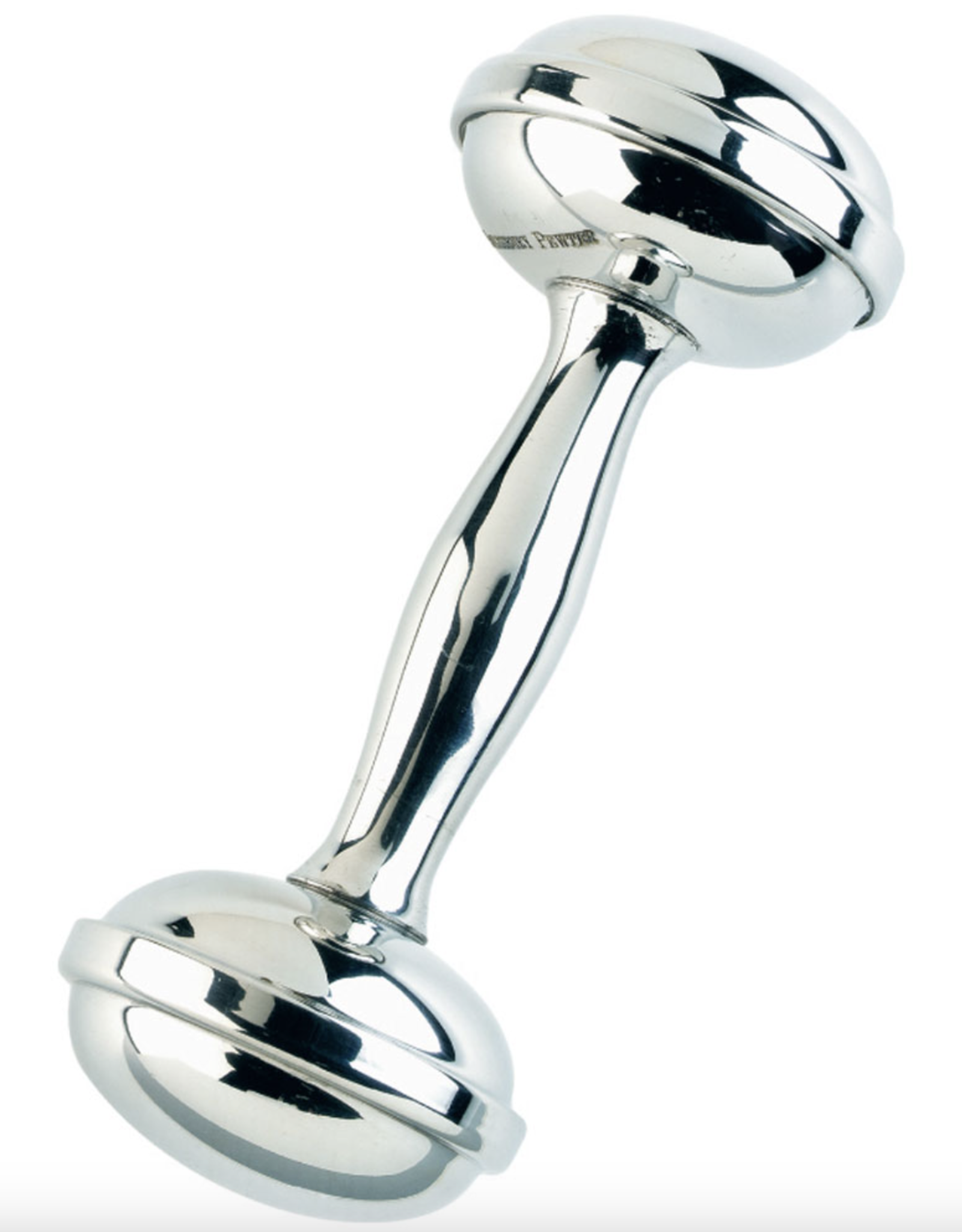 Salisbuy Pewter Pewter Dumbell Rattle